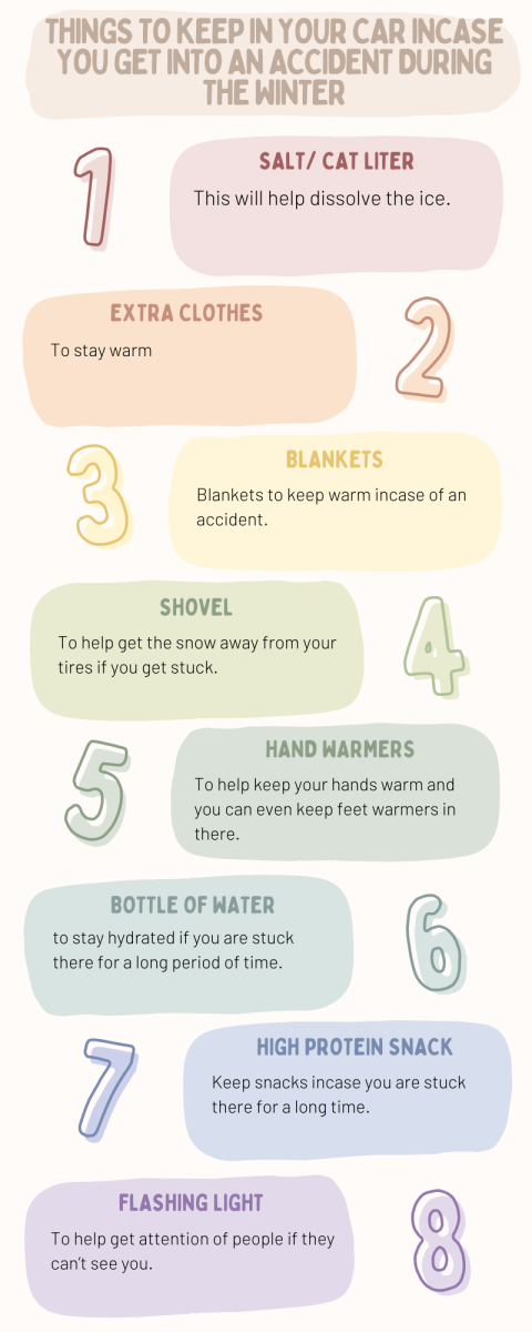 THINGS TO KEEP IN YOUR CAR INCASE YOU GET INTO AN ACCIDENT DURING THE WINTER