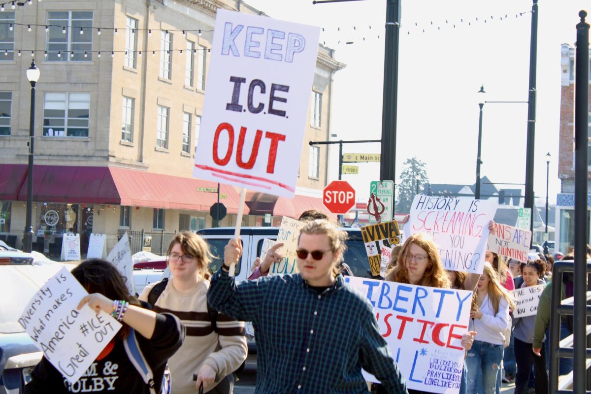 Lebanon High School students join the nation wide walkout protesting against ICE